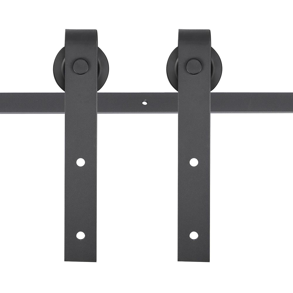 6FT 6.6FT Carbon Steel Sliding Barn Wood Door Hardware Track System Closet Set eBay