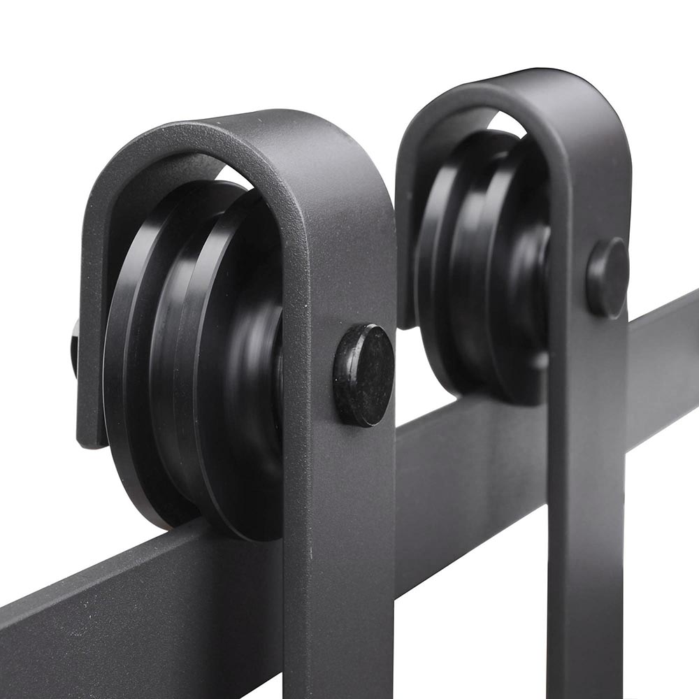 6FT 6.6FT Carbon Steel Sliding Barn Wood Door Hardware Track System