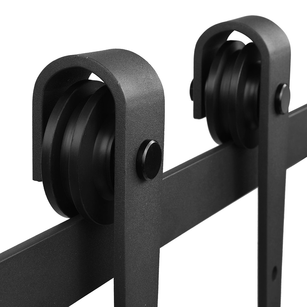 6FT 6.6FT Carbon Steel Sliding Barn Wood Door Hardware Track System Closet Set eBay