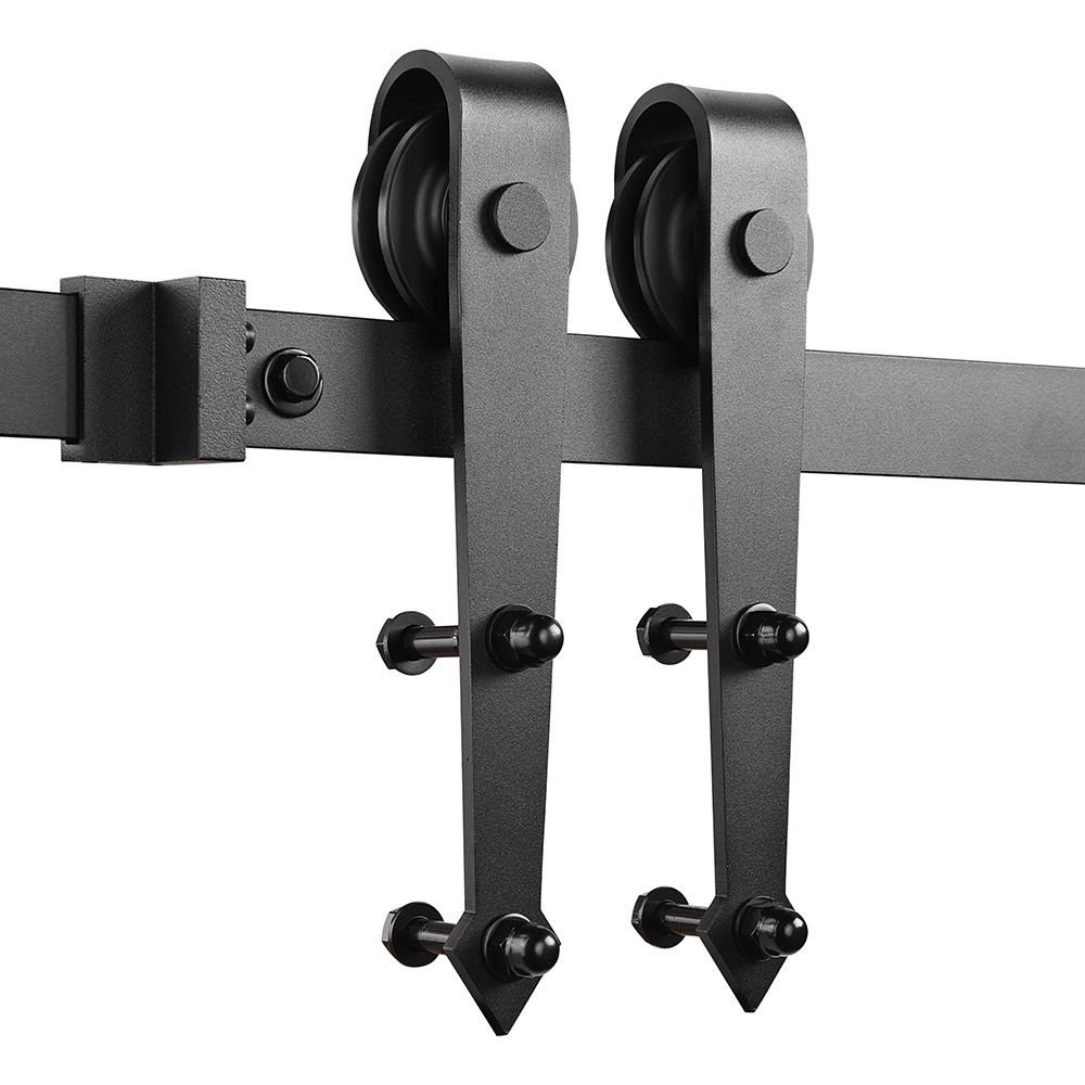 6FT 6.6FT Carbon Steel Sliding Barn Wood Door Hardware Track System Closet Set eBay