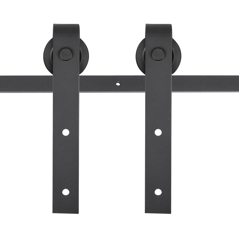 10ft 12ft Double Sliding Barn Wood Door Hardware Roller Track Carbon