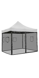 4Pcs Mesh Side Wall 10 ft Canopy Tent Commercial Zipper Shelter Sidewall Vendor