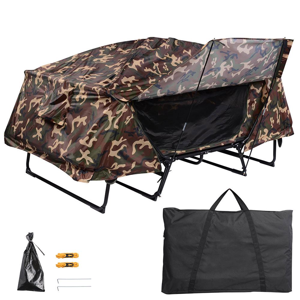 Folding 1/2 Person Elevated Camping Tent Cot Waterproof Hiking Outdoor w/ Bag eBay