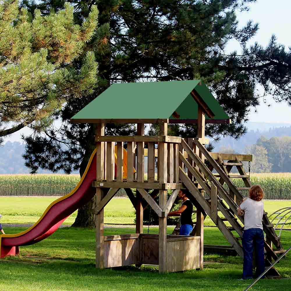 Swing Top Roof Replacement Tarp UV Protection Playground Playset 43x90