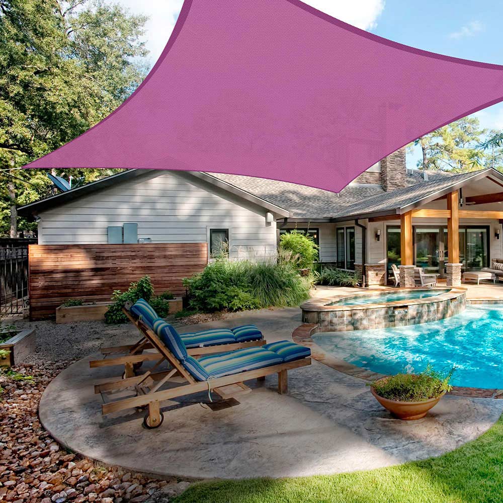16x16' UV Proof Square Sun Shade Sail Canopy Outdoor Patio Yard Pool