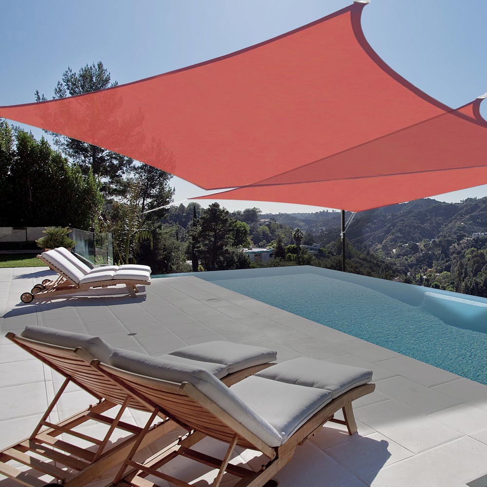 2x Sun Shade Sail Patio Outdoor Canopy Pool UV Block Cover Triangle