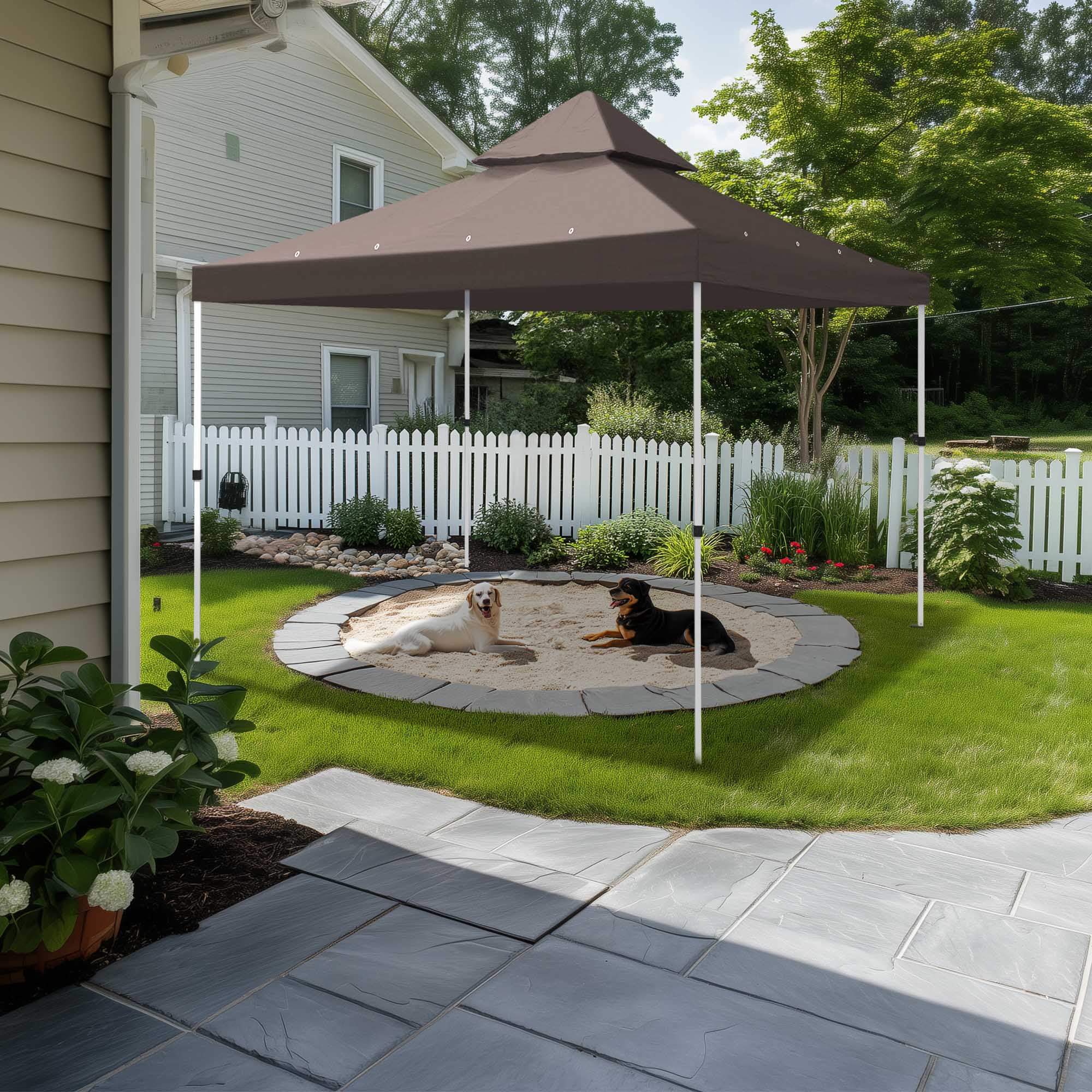 8'x8' 2 Tier Gazebo Top Canopy Replacement 200g Outdoor Backyard Patio Cover Opt - Picture 8 of 36