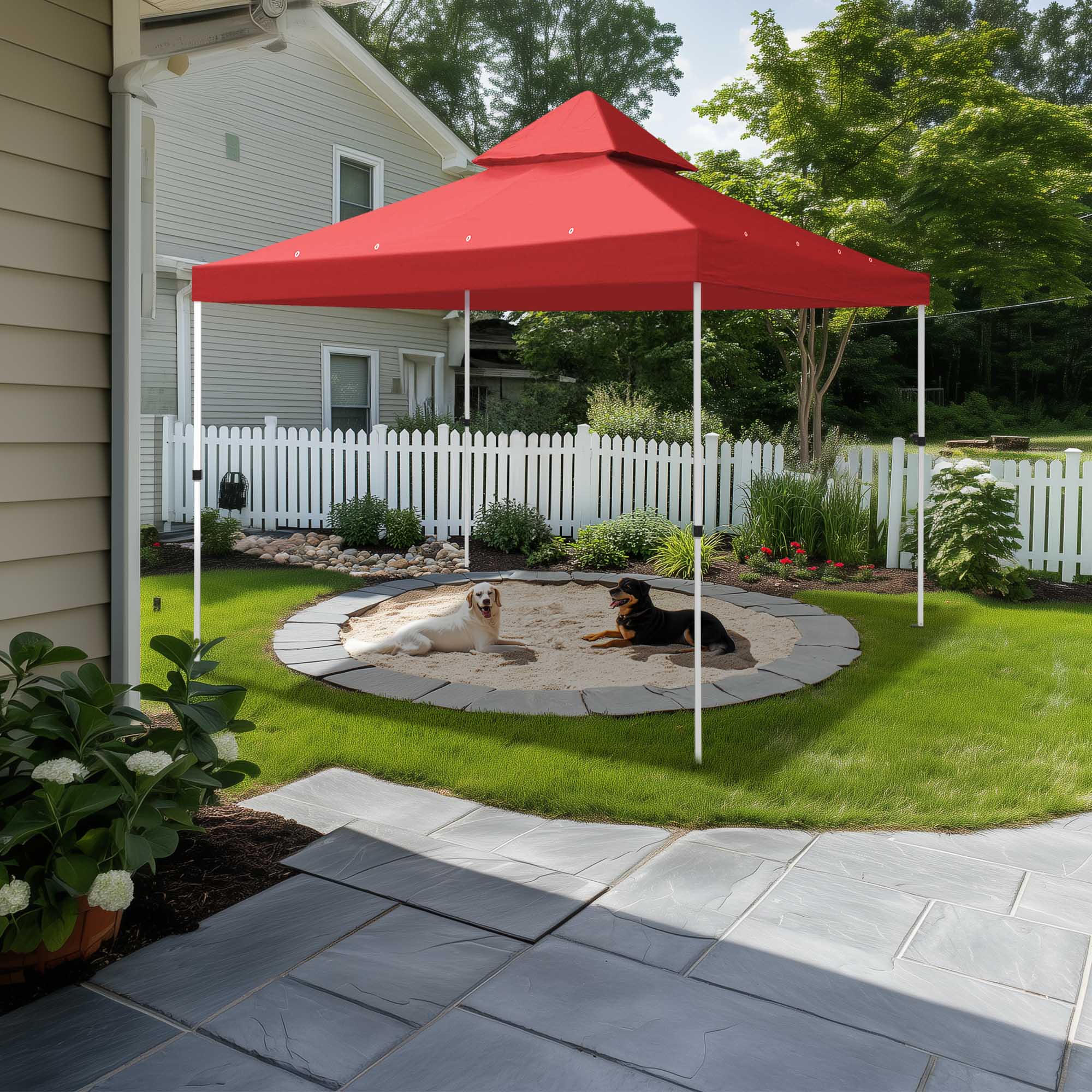 8'x8' 2 Tier Gazebo Top Canopy Replacement 200g Outdoor Backyard Patio Cover Opt - Picture 33 of 36