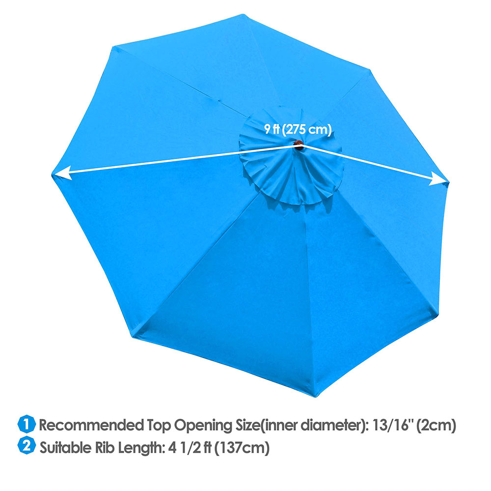 9ft Patio Umbrella Canopy Top Cover Replacement Only 8 Ribs Market Outdoor Yard Ebay