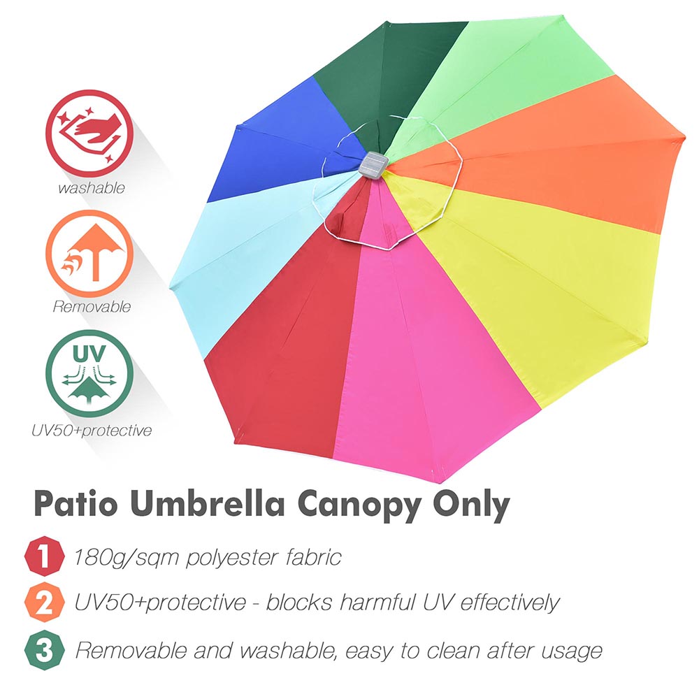 UV50+ Universal Replacement Umbrella Canopy Beach Patio Parasol Top Cover - Picture 12 of 15
