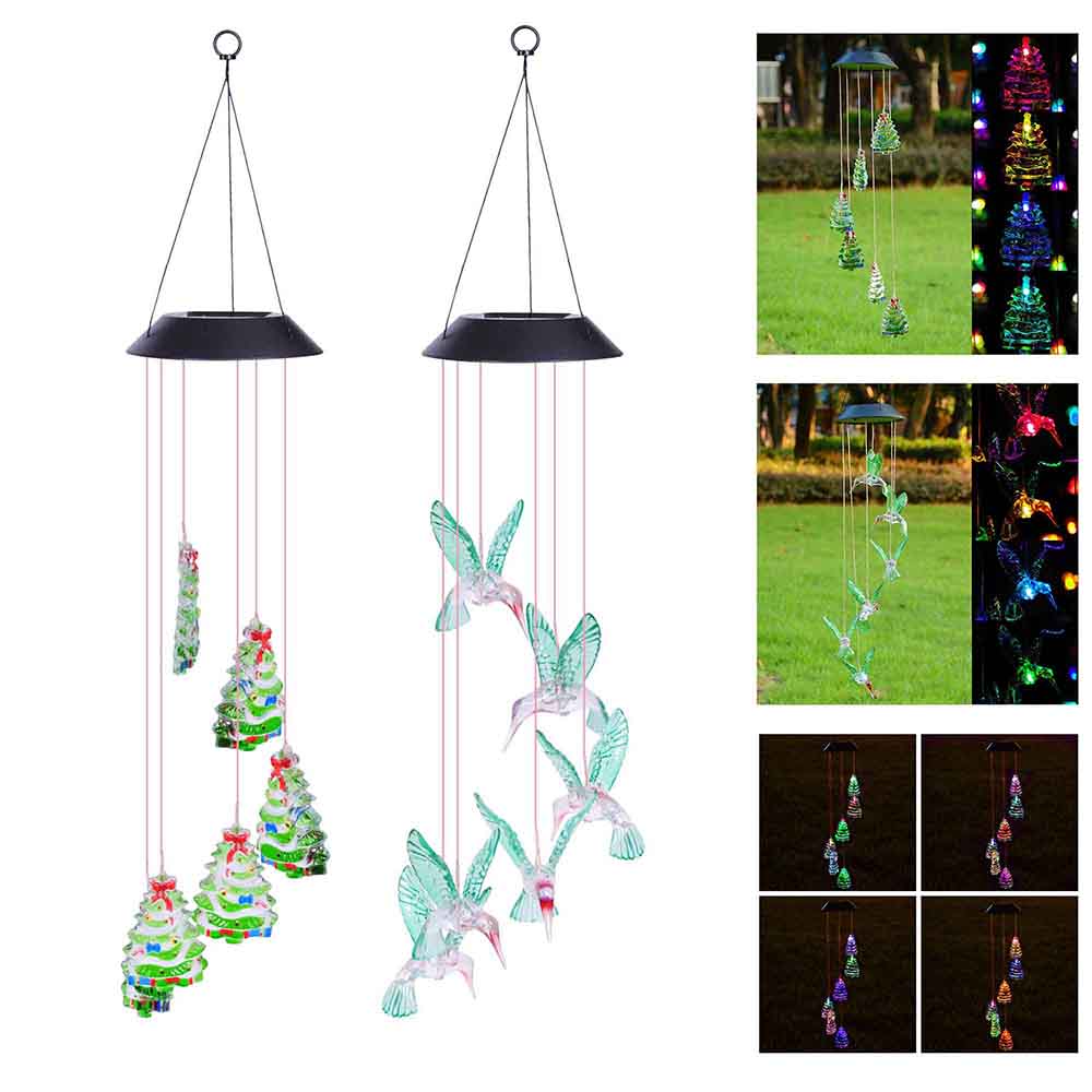 Solar Power Farbwechsel LED Windspiel Licht Hof Haus Garten Dekor Lampe USA - Bild 7 von 20
