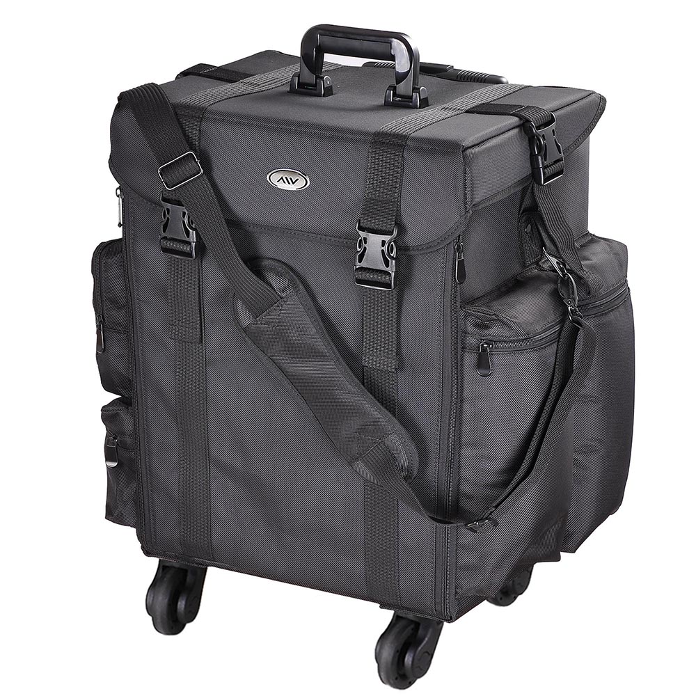AW® Oxford 4 Wheel Rolling Makeup Case Artist Travel ...