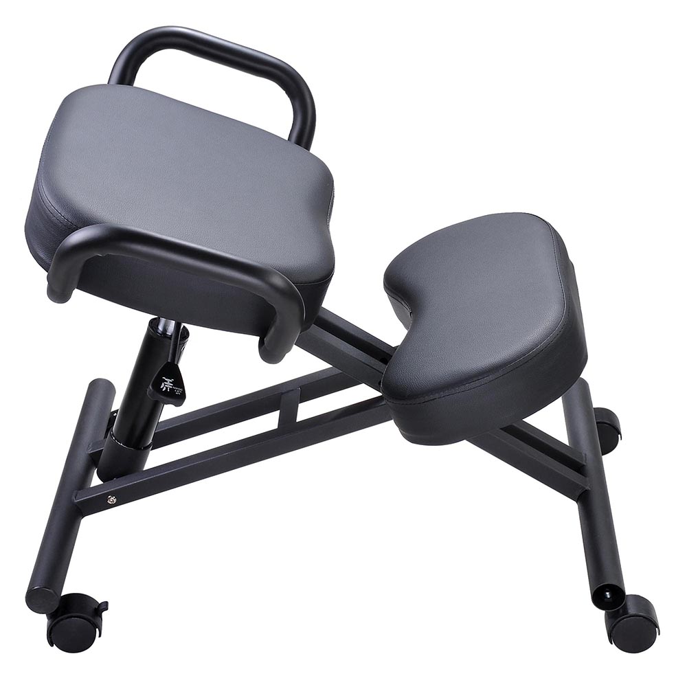 Ergonomic Kneeling Chair Adjustable Stool w/ Thick Seat Handle Casters
