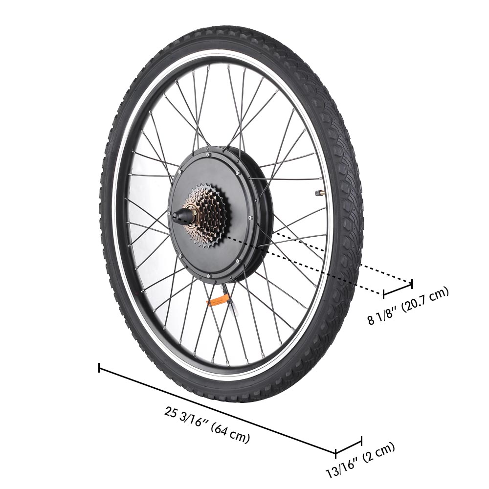 26" 1000W Electric Bicycle Conversion Kit Front Rear Wheel EBike Cycling w/ LCD eBay