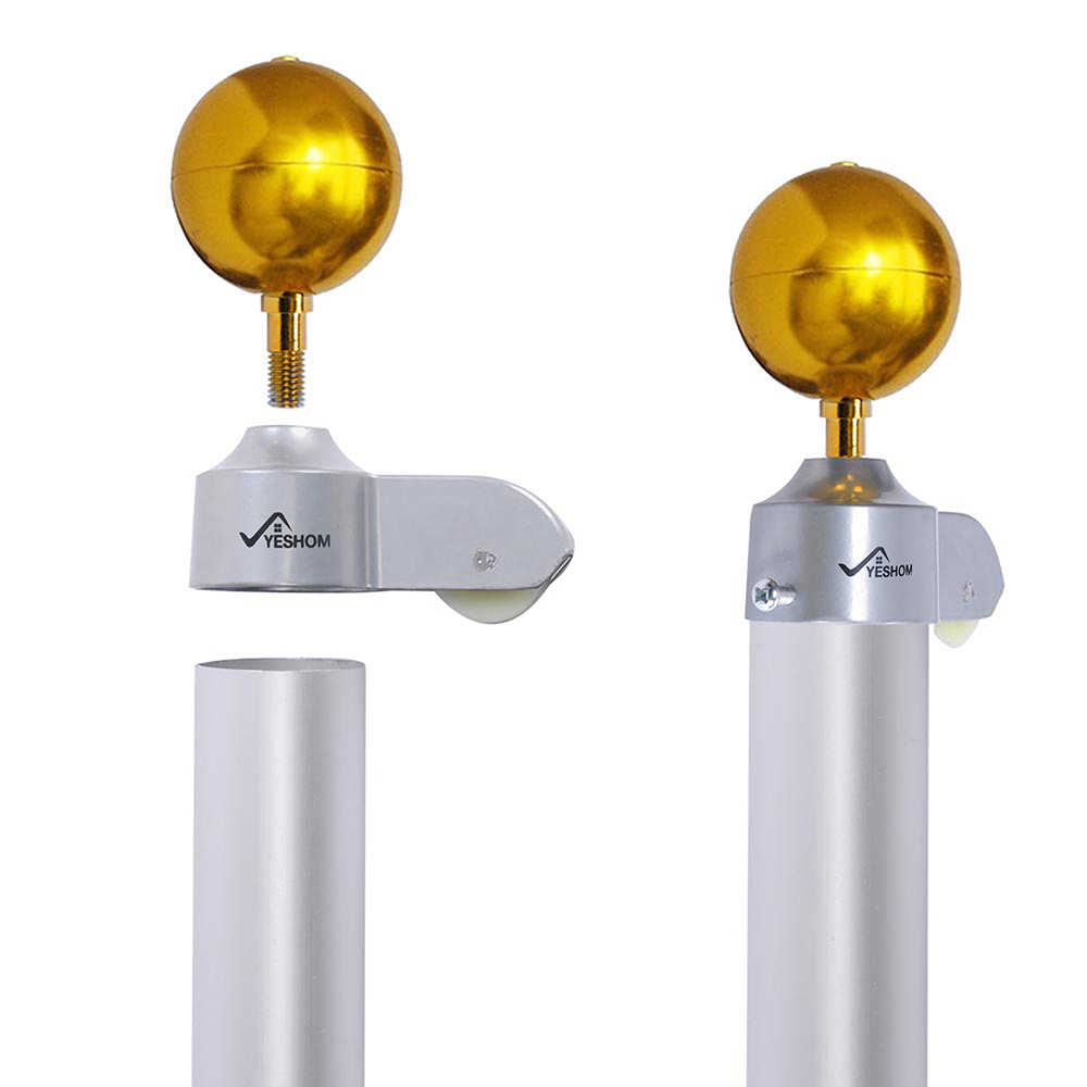 20' 25' FT Flag Pole Telescopic Aluminum Flagpole Kit 3' x 5' American