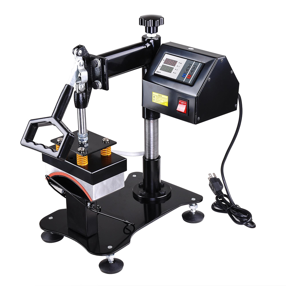 Cap Hat Heat Press Machine Transfer Digital LED Display Clamshell