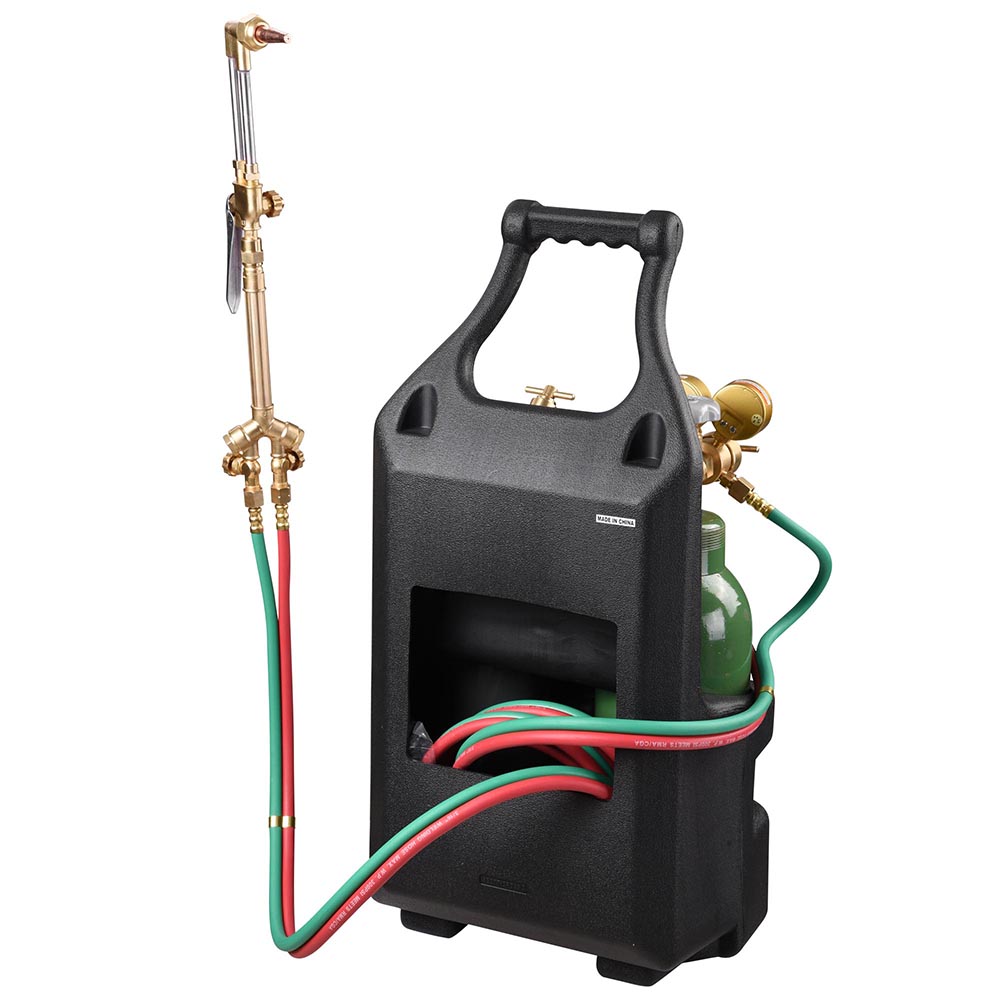 Portable Weld Torch Tank Kit Twin Tote Oxygen Acetylene Oxy Cutting