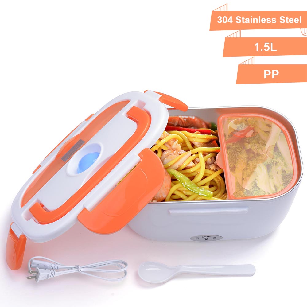 1.5L PORTABLE CAR Electric Heating Lunch Box Storage Container Food
