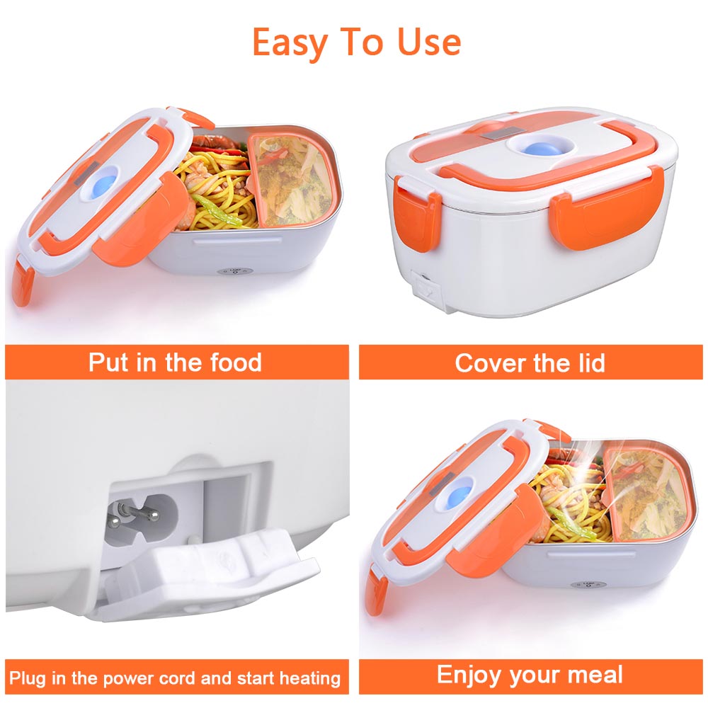1.5L Electric Lunch Box Food Warmer Car Heater Container Travel Heating