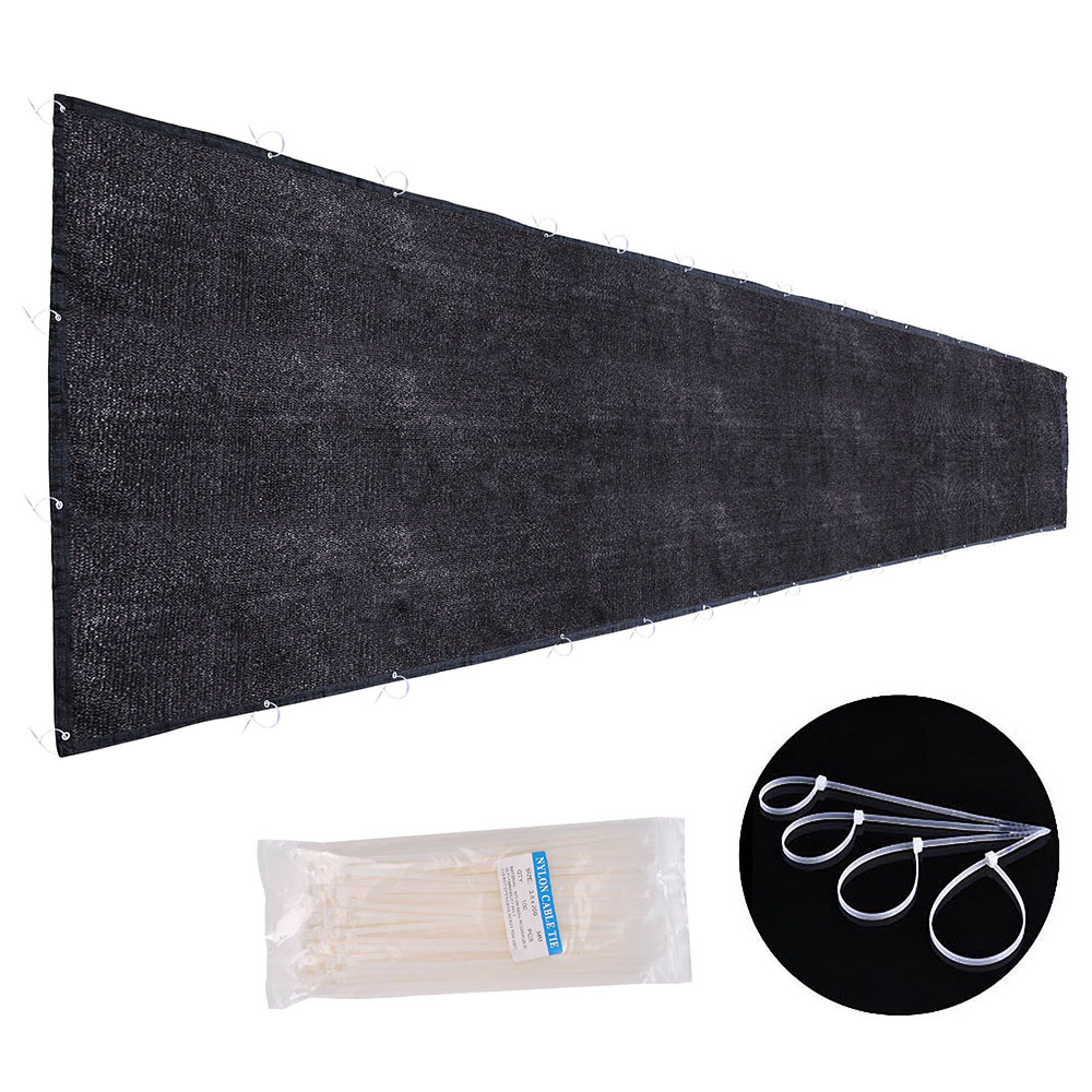 Fit 4' 6' Fence Windscreen with Zip Ties Privacy Screen Mesh Cover