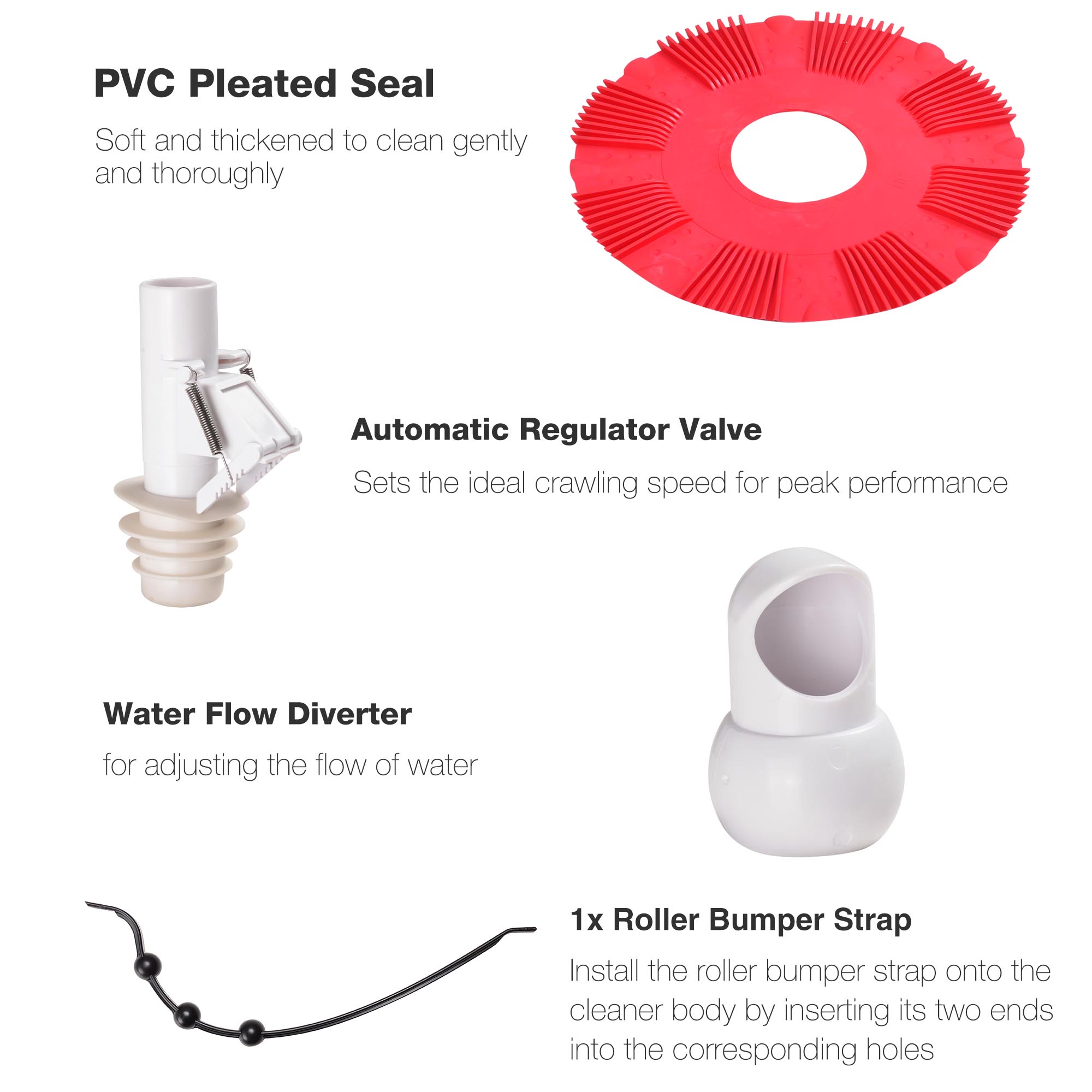 Swimming Pool Automatic Cleaner Above Ground Clean Pool Sweeper Vacuum