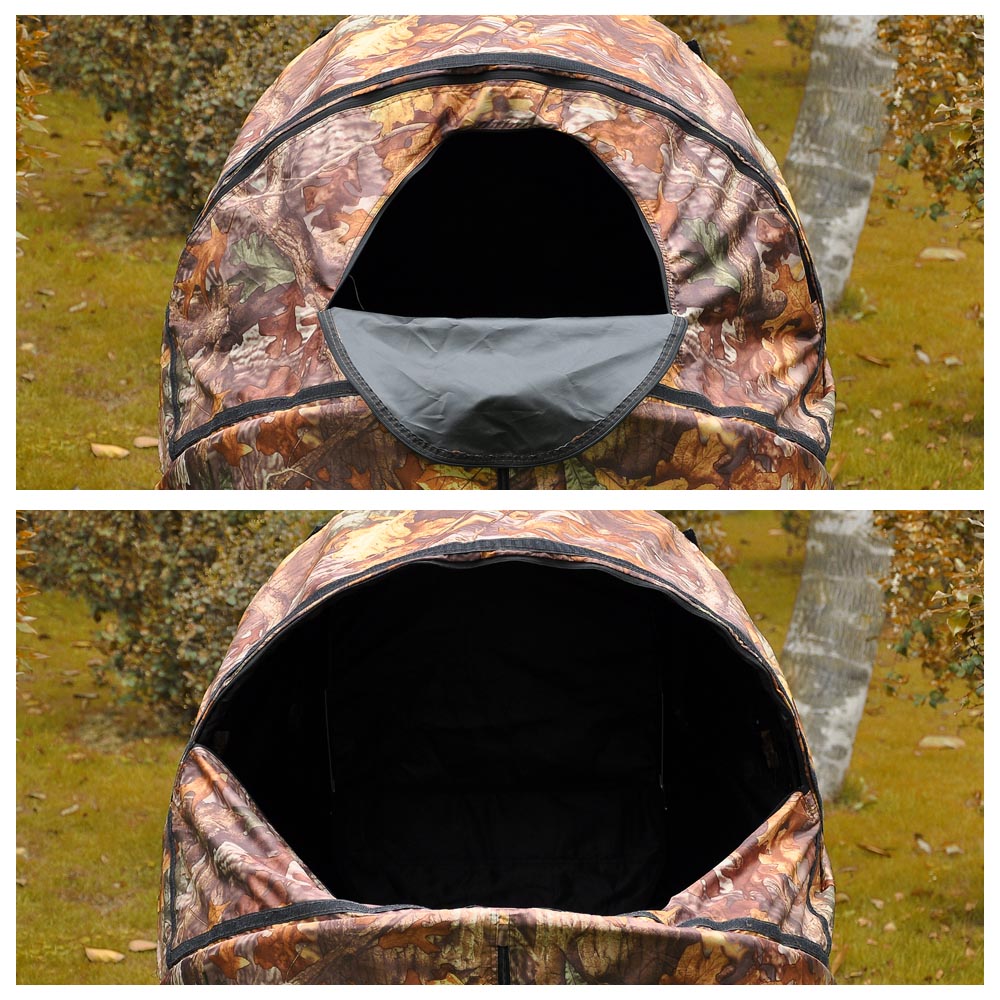 Pro Hunting Chair Ground Blind Real Tree Camo Tent Camping Hunt Turkey