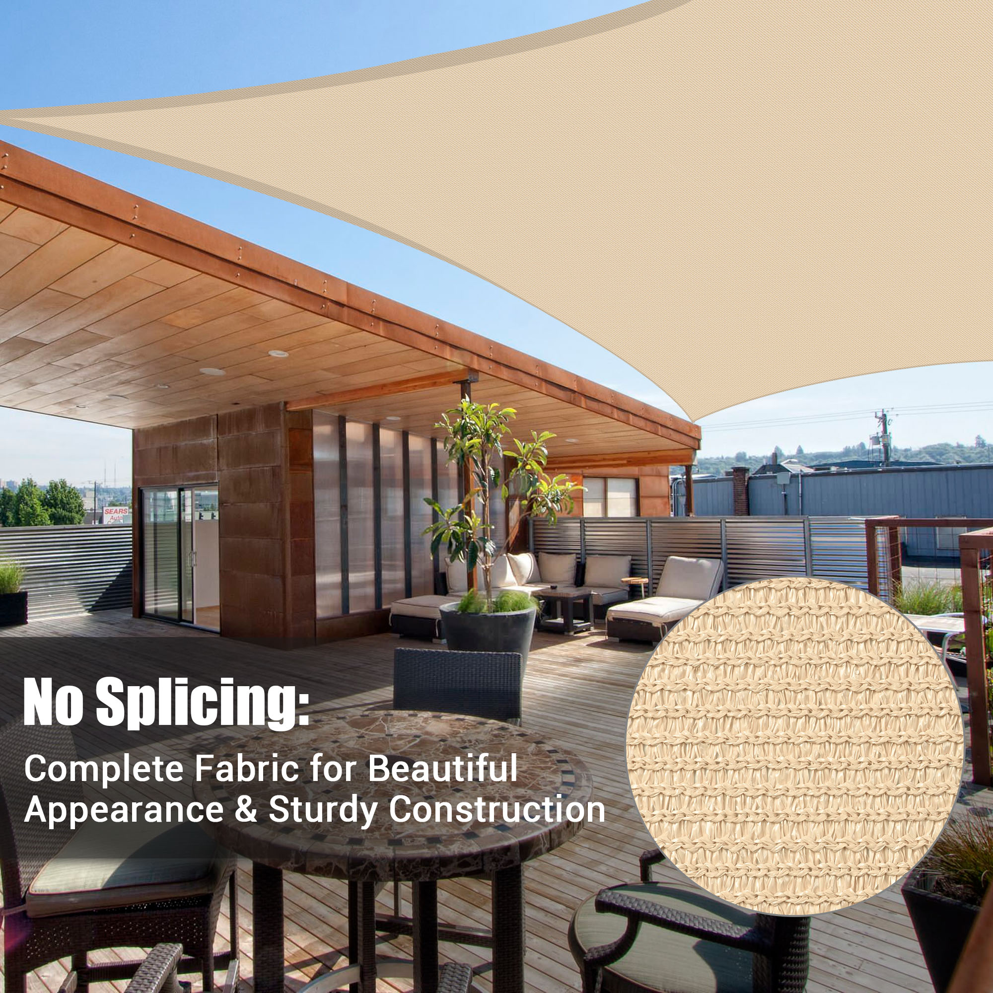 Patio, Lawn & Garden Outdoor Heaters & Fire Pits Sun Shade Sail UV