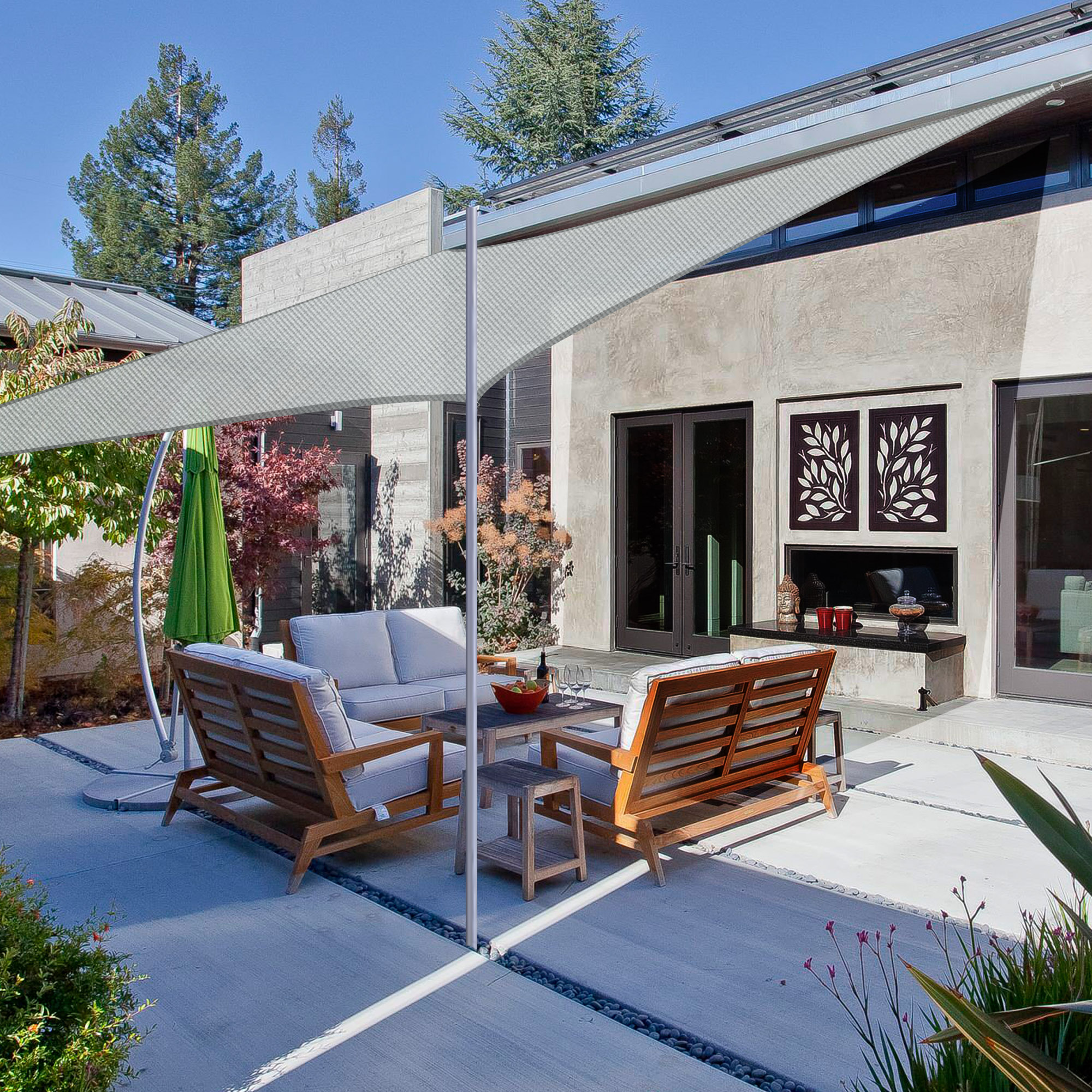 Sun Shade Sail Outdoor Top Canopy Patio 11' 16.5' Triangle 18' Square