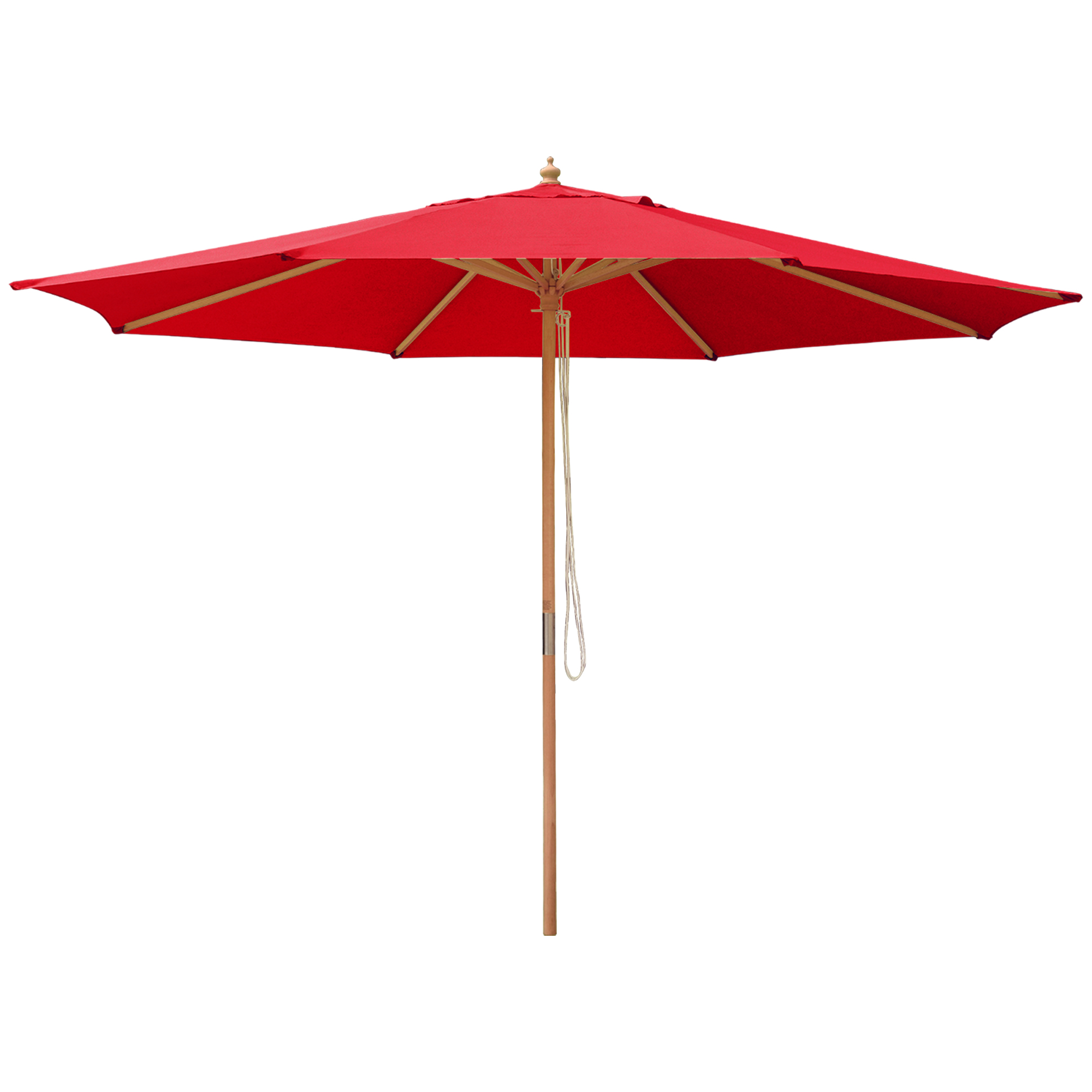 XL Shade 13Ft Wooden Patio Umbrella 8 Rib Table Parasol Outdoor Garden