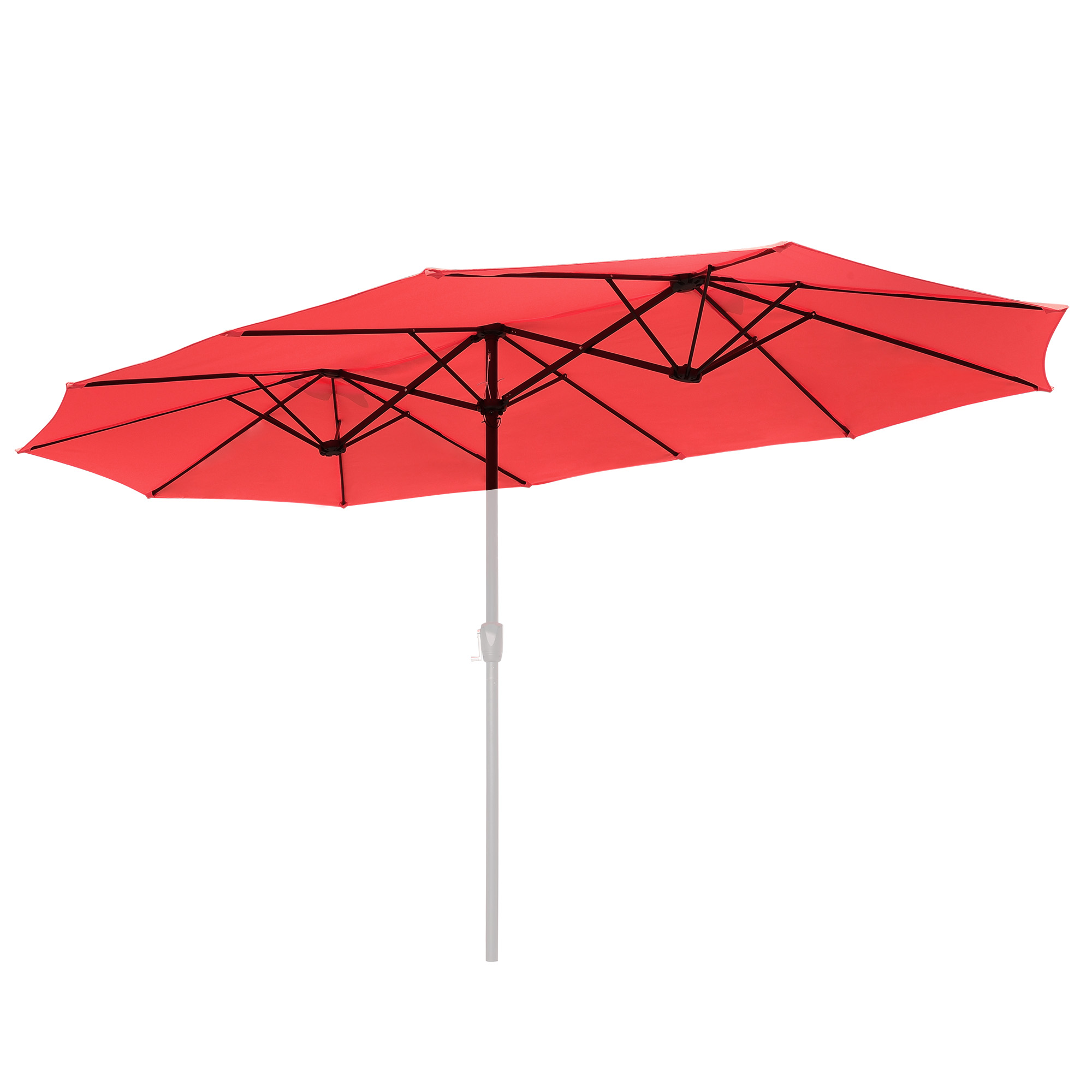 14 Fuß doppelseitiger Regenschirm Ersatz Baldachin Tischplatte Outdoor Strand Pool - Bild 15 von 49