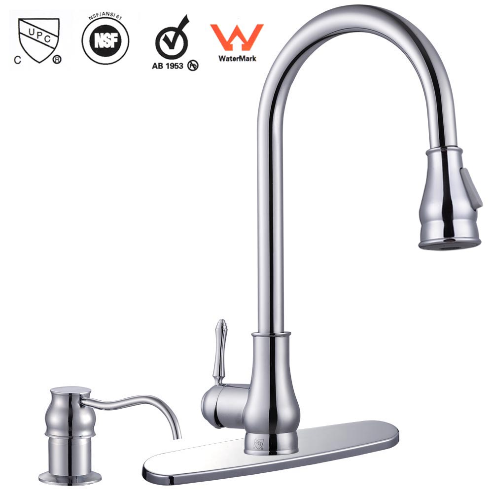 restaurant kitchen faucet 18 quot pull kitchen sink faucet with soap dispenser home restaurant kitchen faucet 18 quot pull kitchen sink faucet with soap dispenser home