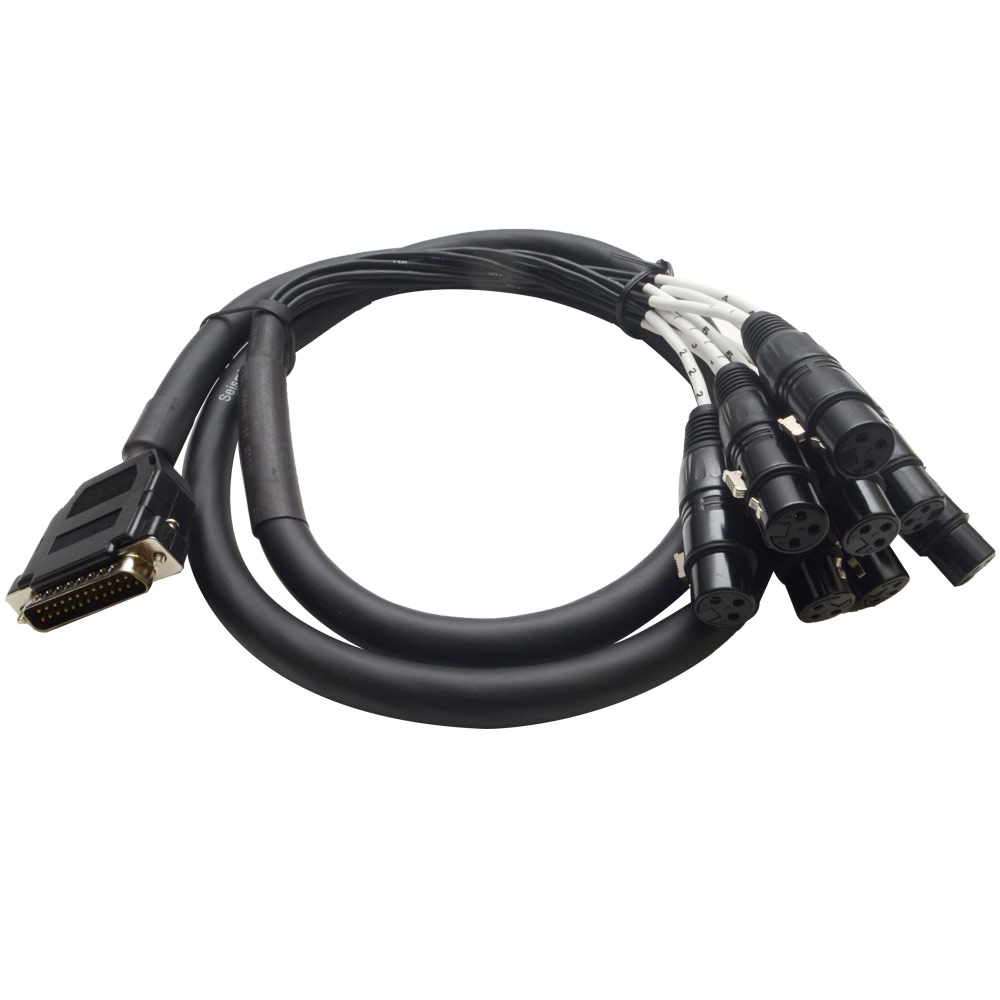 DB25 8 Channel XLR Female 5 Foot DSub Snake Cable Patch Bay