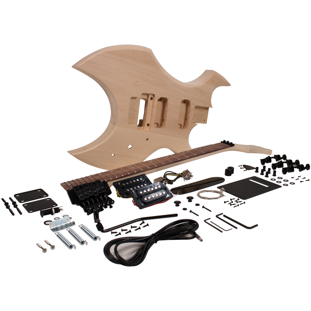 Premium Warlock Style DIY Electric Guitar Kit Unfinished Luthier