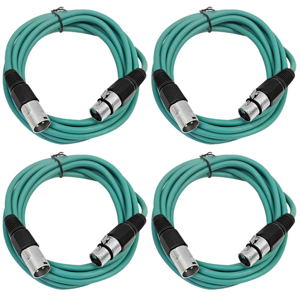 4 Pack of XLR Patch Cables 6 Foot Extension Cords Jumper 3 Pin - Various Colors - Picture 15 of 29