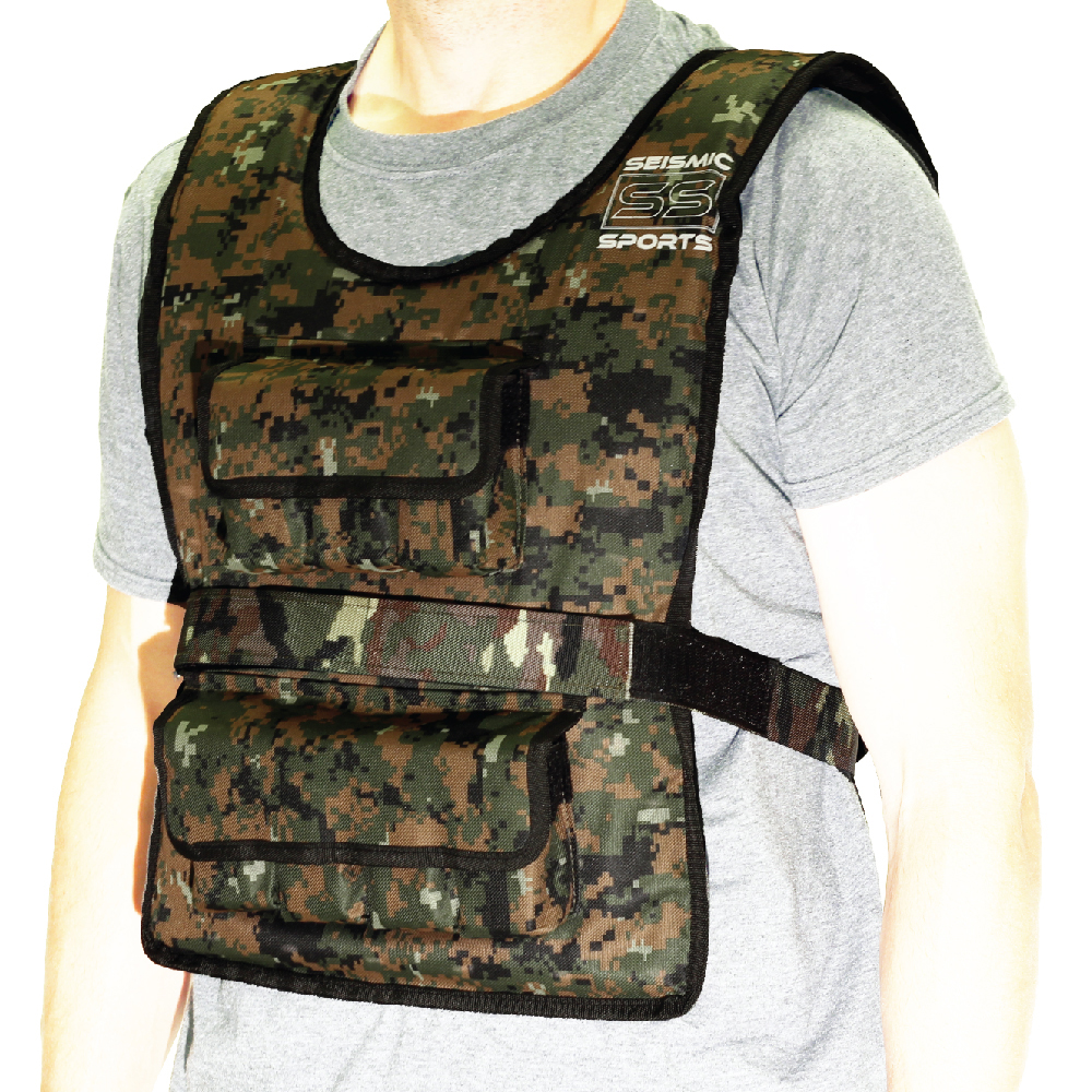 Seismic Sports Adjustable Weighted Vest 80 lbs Strength Cross Training