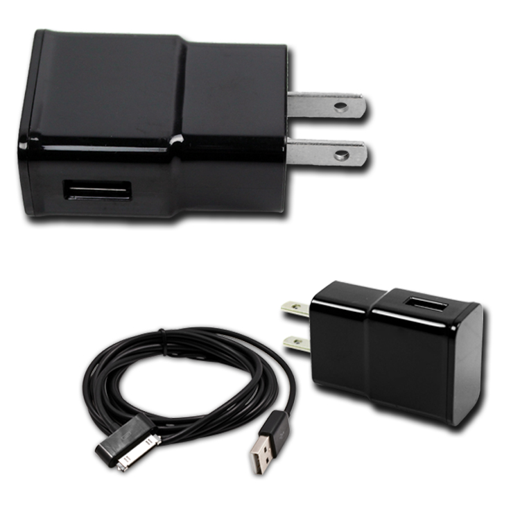 3X 2A WALL POWER ADAPTER+3FT 30PIN CABLE CHARGER BLACK FOR GALAXY TAB 2 7.0