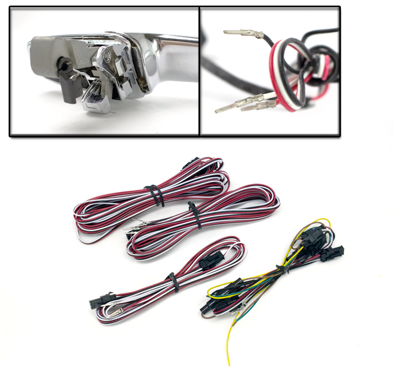 MAZDA 3//5//6//CX-7//CX-9 BLUE LED BAR 3528SMD DOOR HANDLES CHROME W//WIRING HARNESS