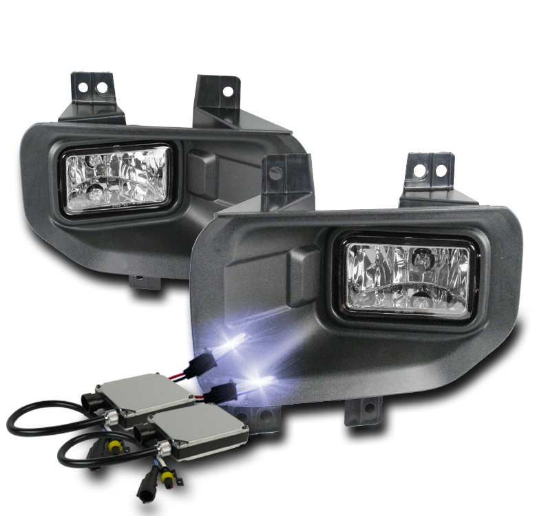 1517 FORD F150 PICKUP BUMPER DRIVING FOG LIGHTS LAMP CHROME w/10000K HID+BEZEL eBay