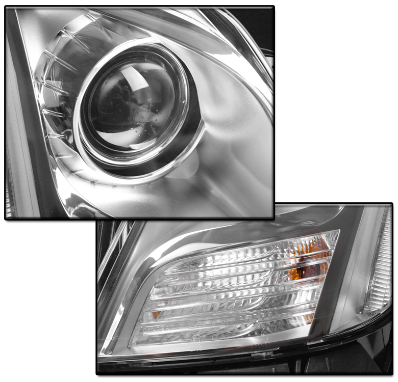 NON-AFS LED DRL CHROME PROJECTOR HEADLIGHT DRIVER LEFT FOR 13-17 CADILLAC XTS