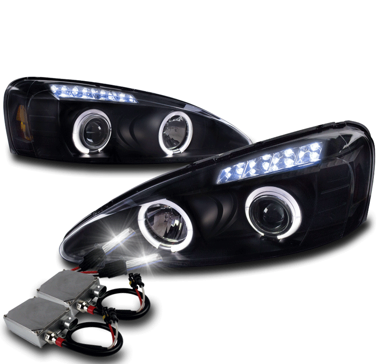 04-08 PONTIAC GRAND PRIX HALO LED PROJECTOR HEADLIGHTS LAMPS BLACK W/50W 8K HID 8 04-08 PONTIAC GRAND PRIX HALO LED PROJECTOR HEADLIGHTS LAMPS BLACK W/50W 8K HID 8