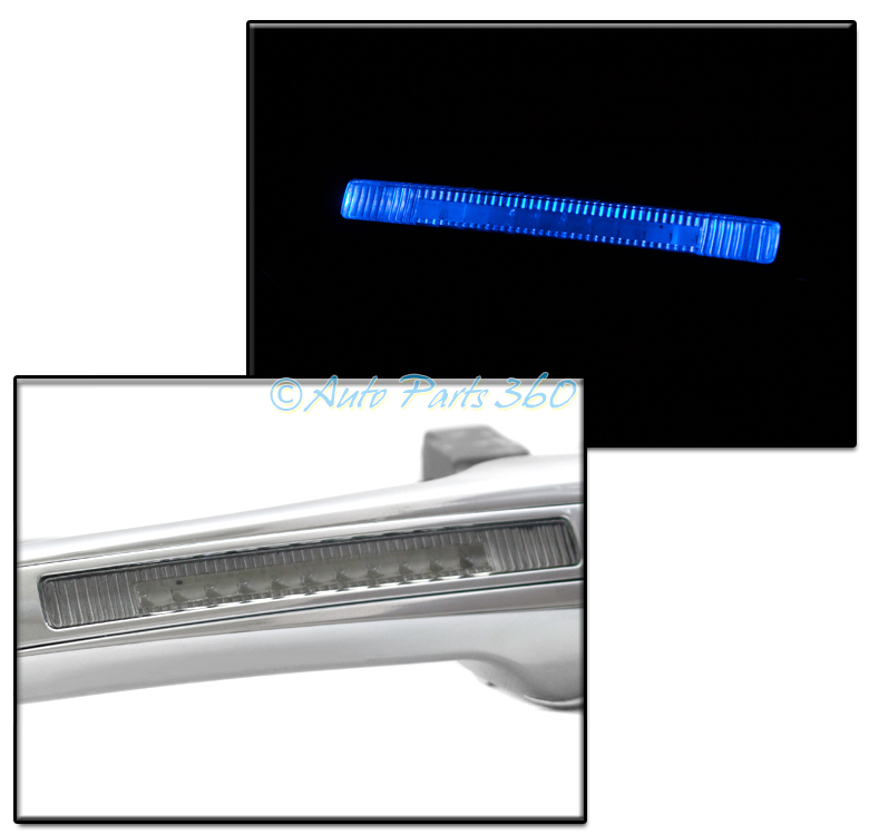 MAZDA 3//5//6//CX-7//CX-9 BLUE LED BAR 3528SMD DOOR HANDLES CHROME W//WIRING HARNESS