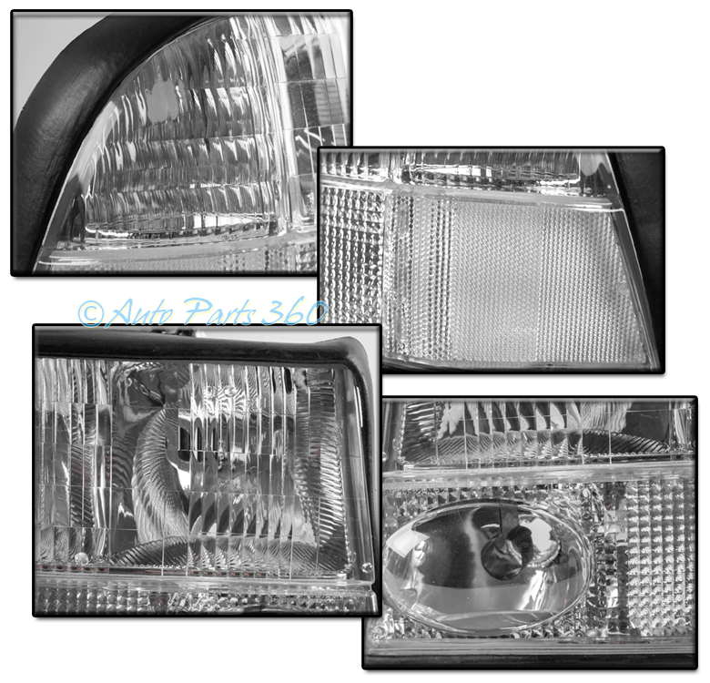 9804 GMC SONOMA/9801 JIMMY REPLACEMENT HEADLIGHTS LAMPS CHROME W/DRL