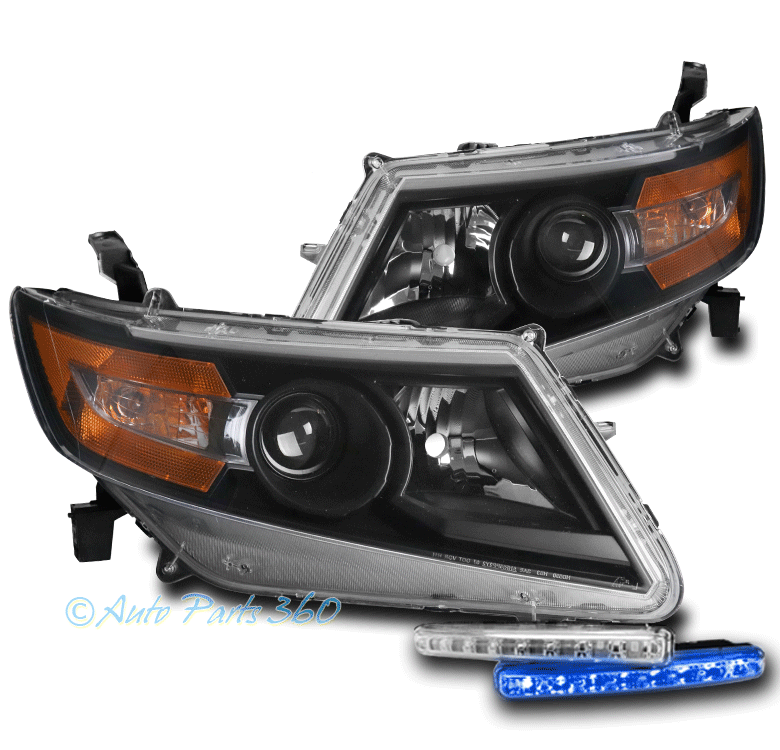 FOR 1117 HONDA ODYSSEY BLACK PROJECTOR HEADLIGHT HEADLAMP W/BUMPER