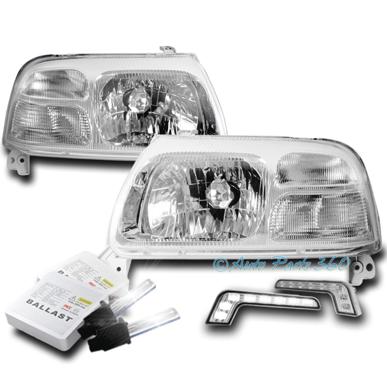 FOR 9903 SUZUKI GRAND VITARA CRYSTAL CHROME HEADLIGHT LAMP W/DRL LED