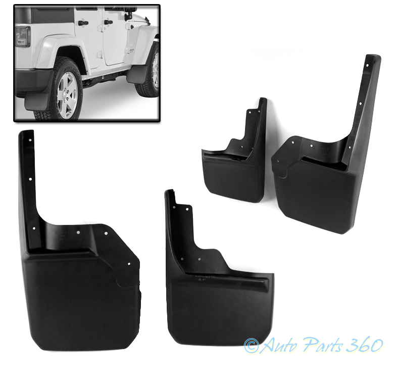 Guards Splash Flares For Jeep Wrangler Mud Flaps 2007-18 JK 4 Piece Front /& Rear