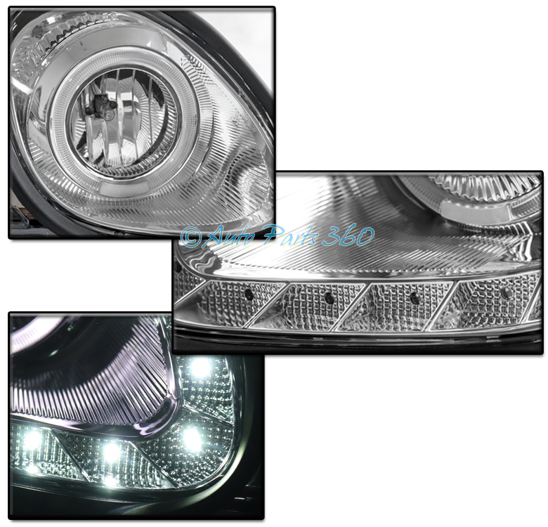 thumbnail image 2 of RazorMotor LED Halo Projector Headlights For 98-05 Lexus GS300/GS400 – Chrome Housing, Clear Lens 2 of 2