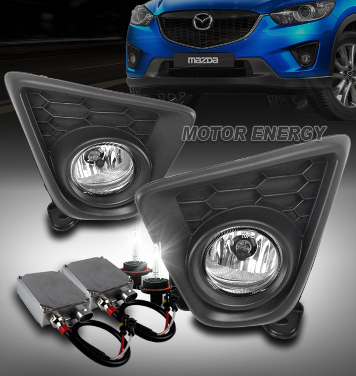 13 14 15 MAZDA CX5 CX5 BUMPER CHROME FOG LIGHTS W/50W 6K HID+HARNESS