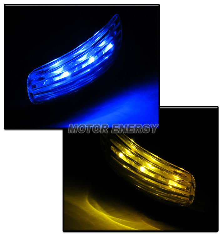 95-99 MITSUBISHI ECLIPSE M3 POWER MIRROR BLUE//AMBER LED TURN SIGNAL LIGHT CLEAR