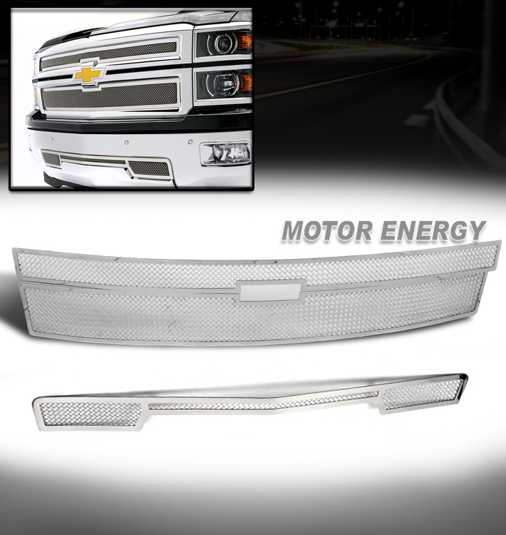 1415 CHEVY SILVERADO 1500 UPPER+BUMPER MESH GRILLE GRILL
