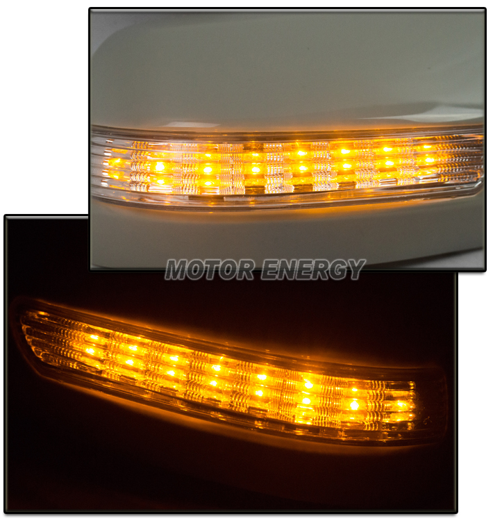 FOR 03-07 MAZDA 6 AMBER LED SIGNAL SIDE MIRROR COVERS UNPAINTED LEFT+RIGHT PAIR